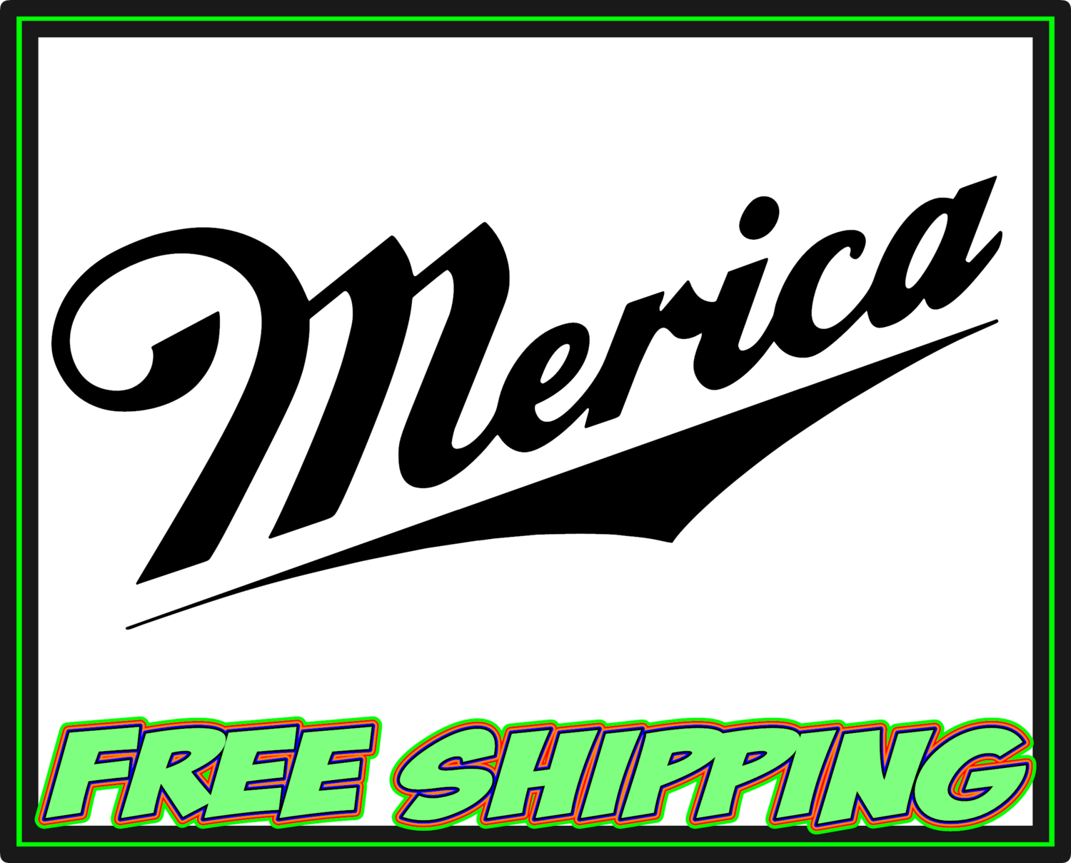 Merica - Miller Beer  - Vinyl Decal Sticker