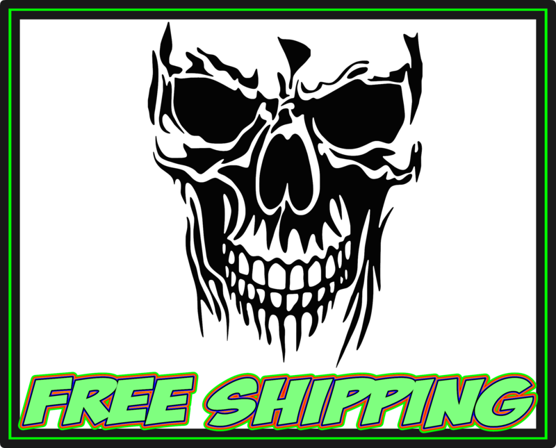 Smiling Skull- Vinyl Decal Sticker