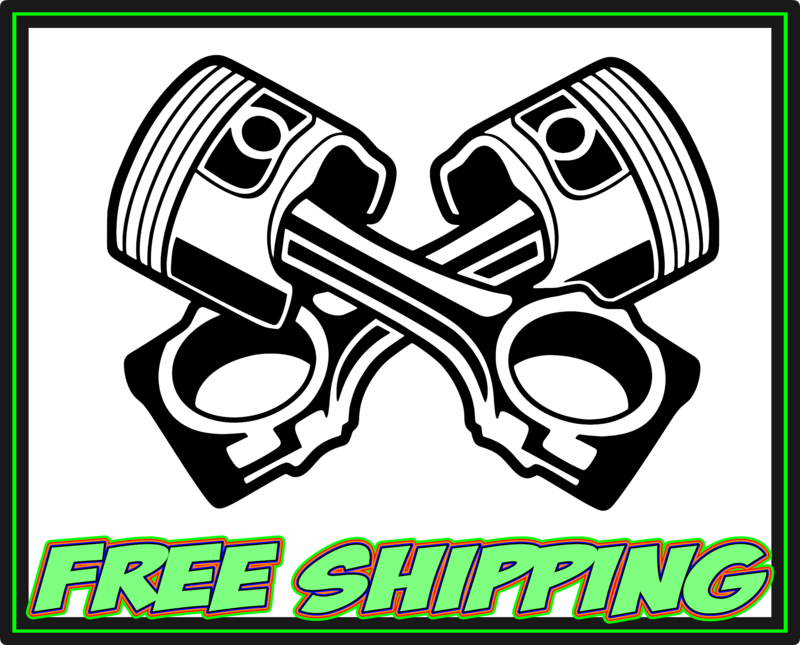 Crossed Pistons &amp; Conn. Rods Vinyl Decal Sticker