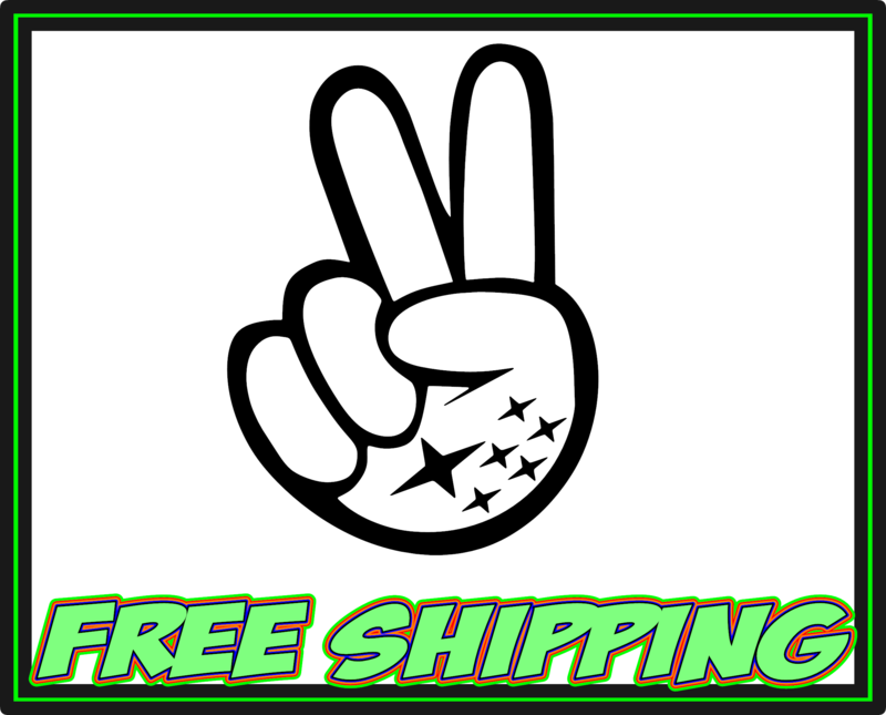 Subaru Peace Hand Outline Vinyl Decal Sticker