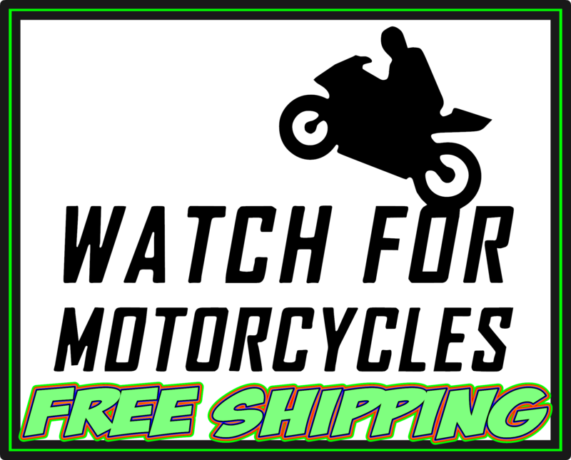 Watch For Motorcycles - Harley Davidson - Honda - Yamaha - Victory - Indian - Suzuki Motorcycle Vinyl Decal Sticker