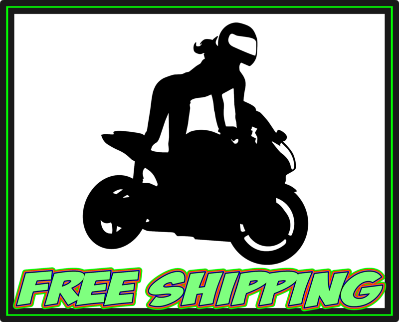 Sportbike Biker Chick - Harley Davidson - Honda - Yamaha - Victory - Indian - Suzuki Motorcycle Vinyl Decal Sticker
