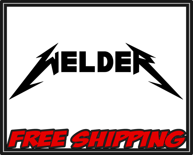 WELDER METALLICA - Welder Tradesman - Vinyl Decal Sticker
