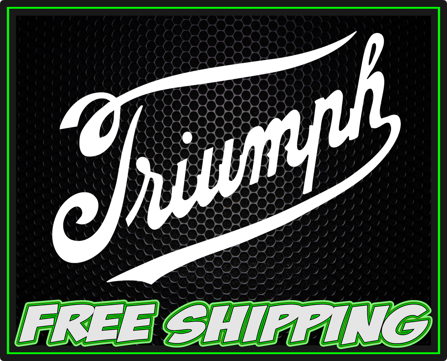 Triumph Motorcycles Retro Old School - Vinyl Decal Sticker