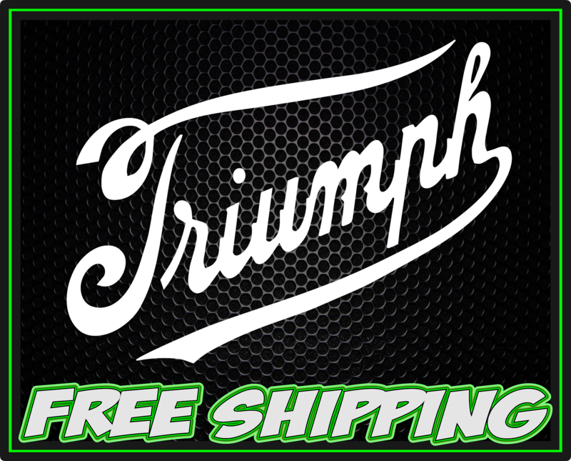 Triumph Motorcycles Retro Old School - Vinyl Decal Sticker
