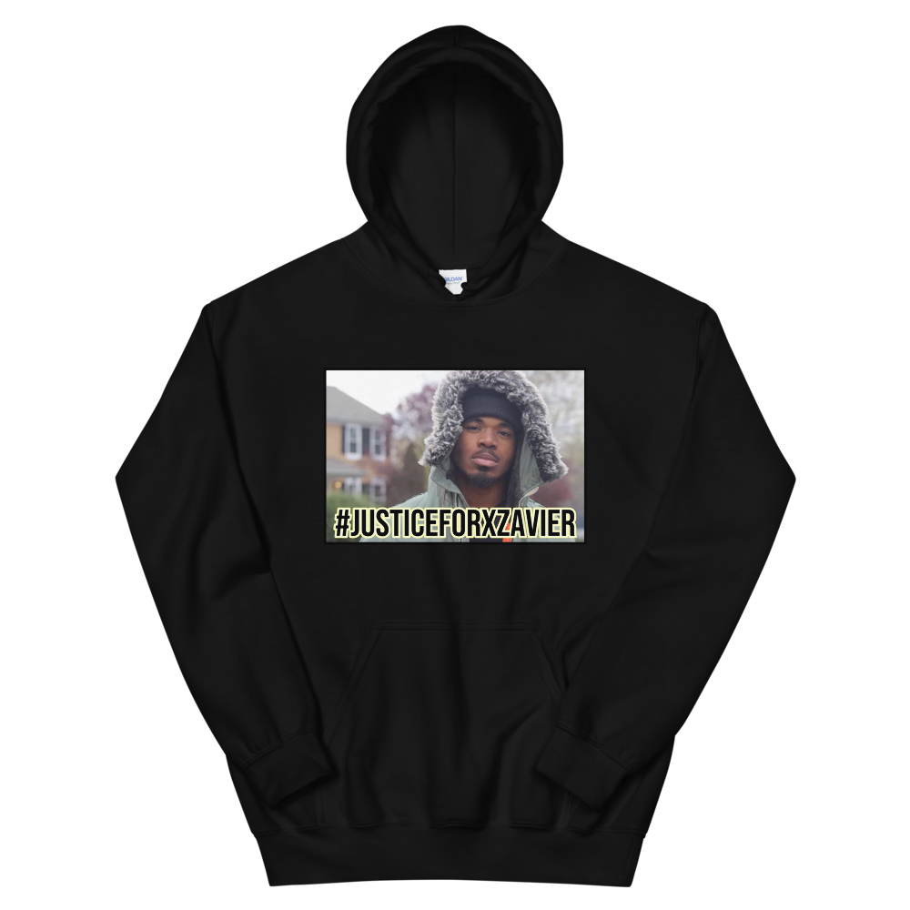 Justice For Xzavier Hoodie, Color: Black, Size: S