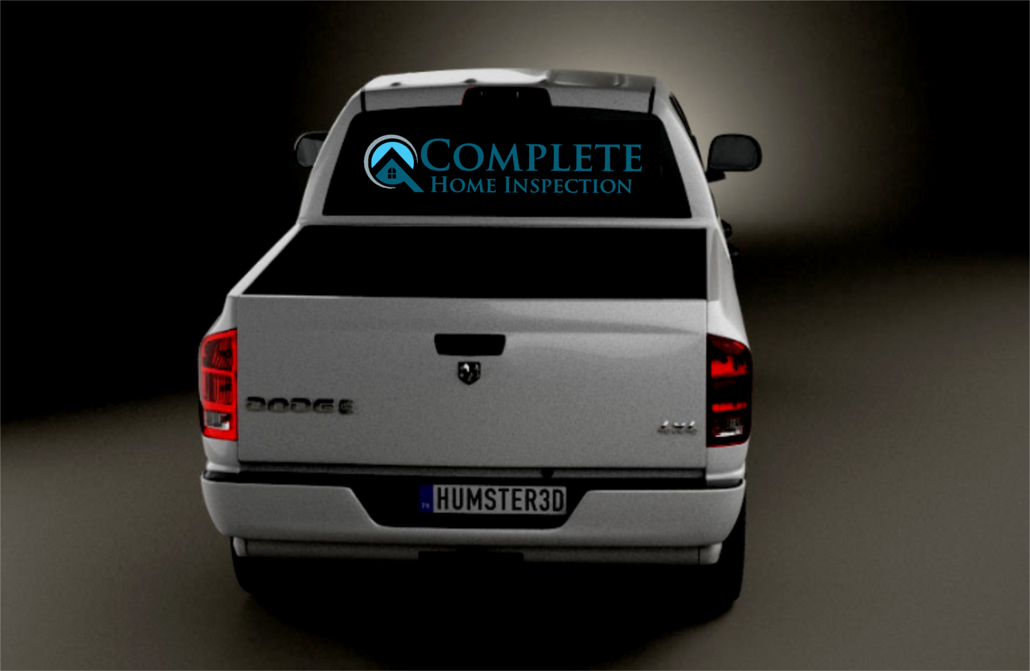 Complete Home Inspections Dodge Ram Graphics Project, Logo Style: Blue Text
