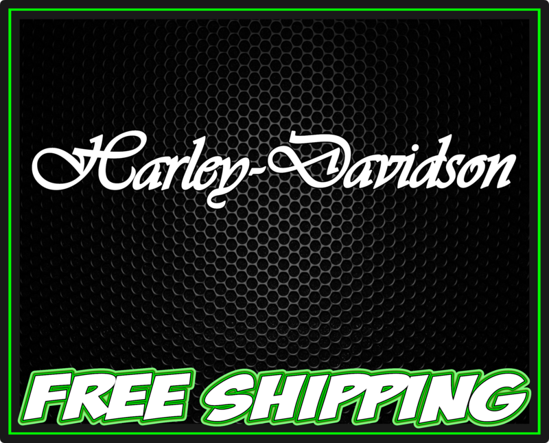 Harley Davidson Script Text Logo Motorcycle Vinyl Decal Sticker