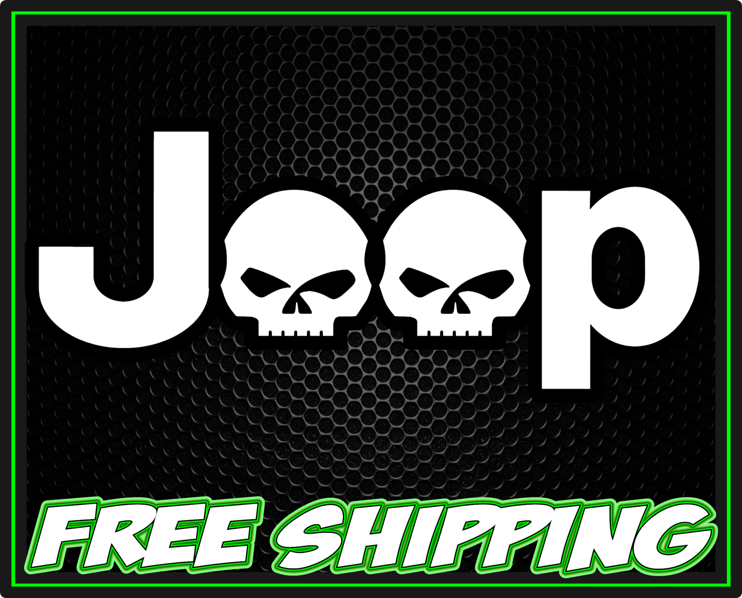 Jeep Willy G Harley Skulls - Vinyl Decal Sticker