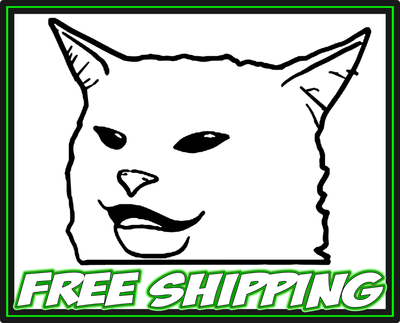 WTF Meme Cat Salad Cat Vinyl Decal Sticker