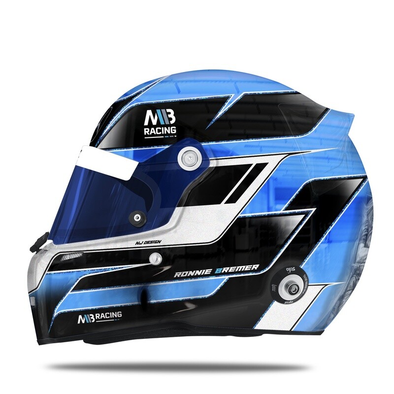 Racecar and Motorcycle Helmet Vinyl Wrap