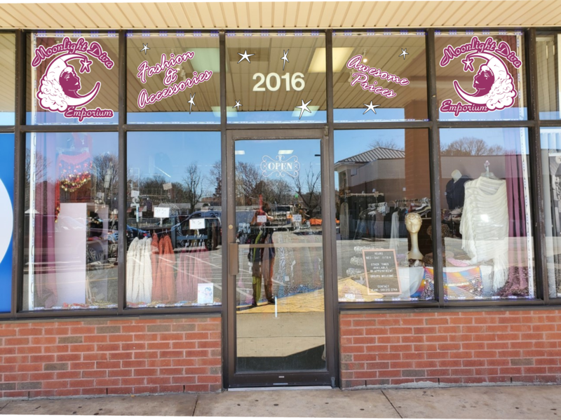 Moonlight Diva Emporium Storefront Graphics Project