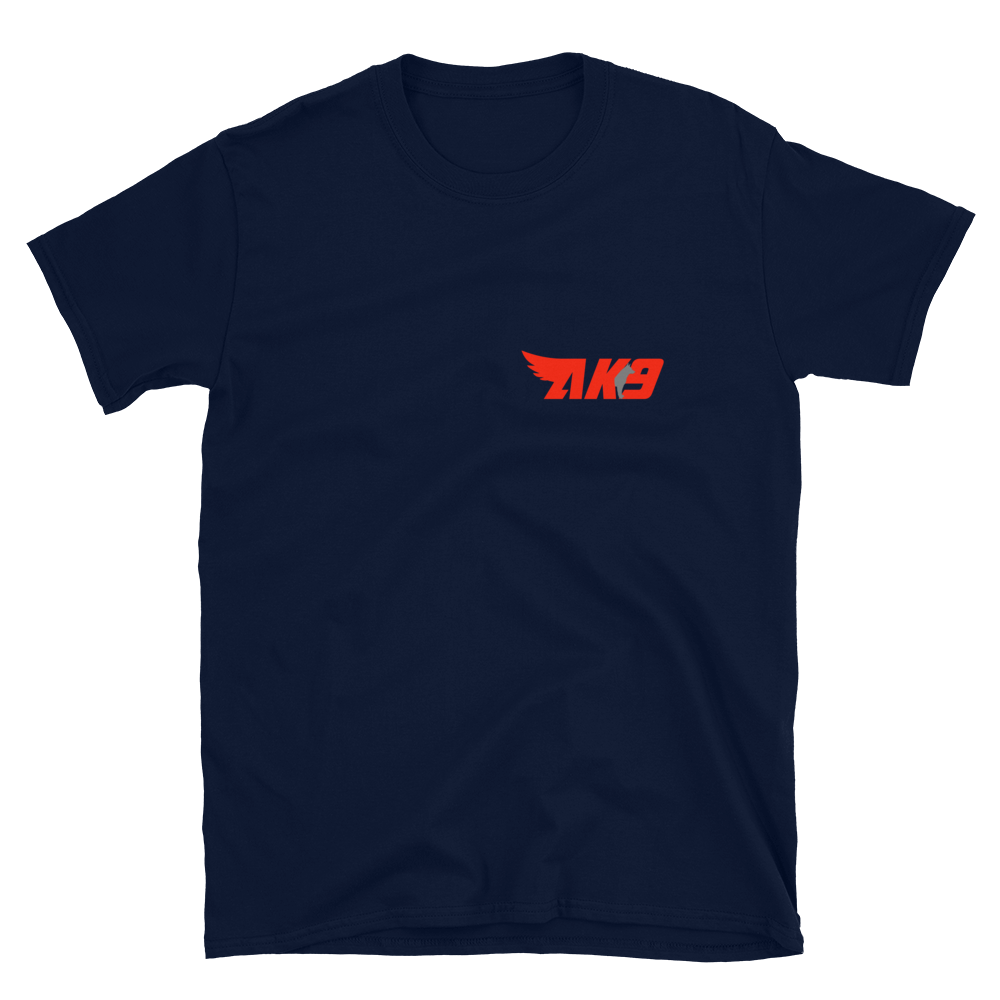 Affinity K9 Training Gildan (Inverse Logo) Softstyle Short-Sleeve Unisex T-Shirt, Color: Navy, Size: S