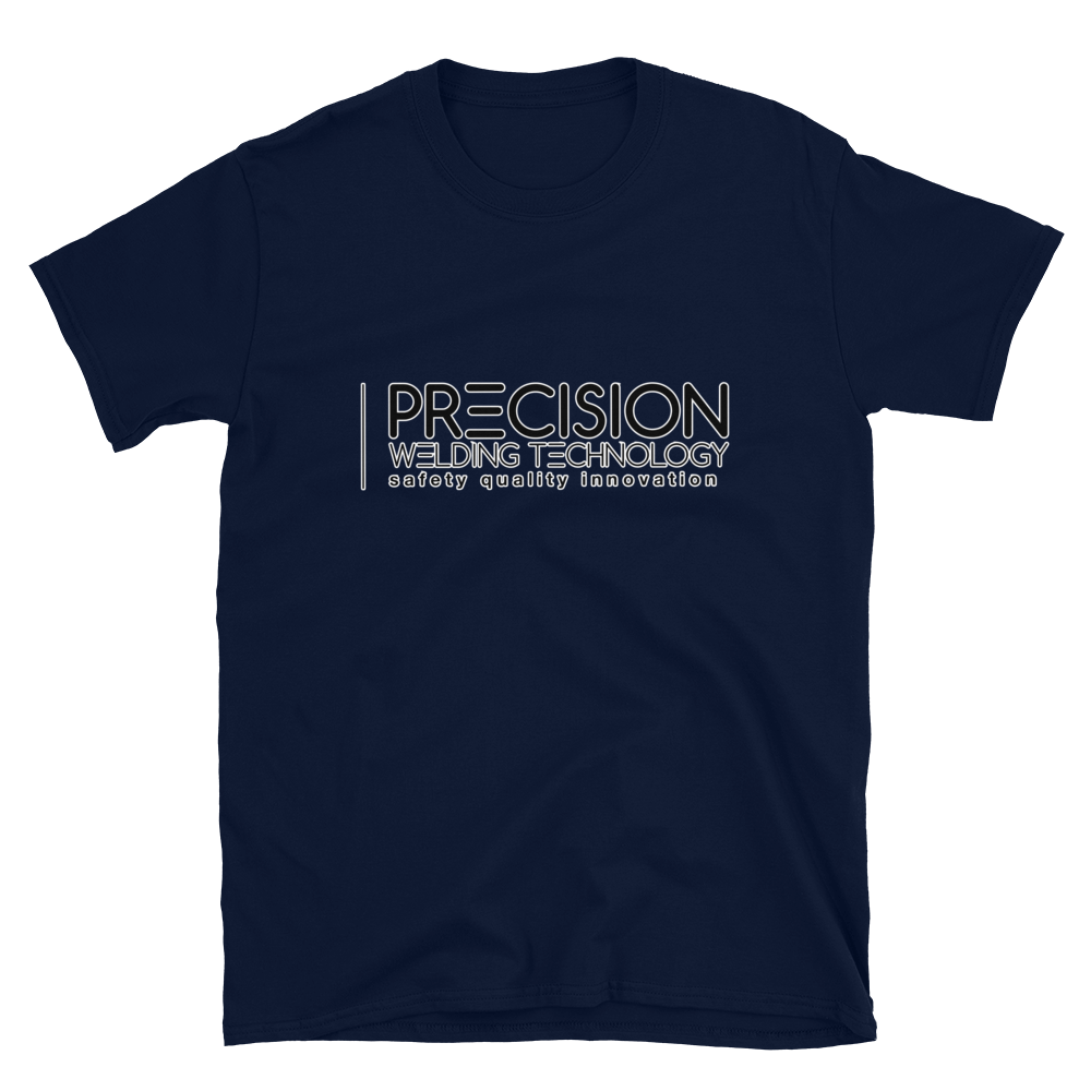 Precision Welding Front Graphic - Gildan Softstyle T-Shirt, Color: Navy, Size: S