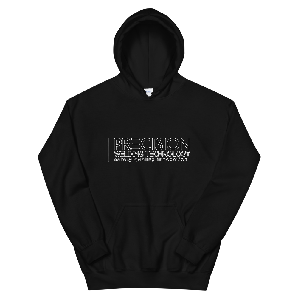Precision Welding Front and Back Graphics Hoodie, Color: Black, Size: S