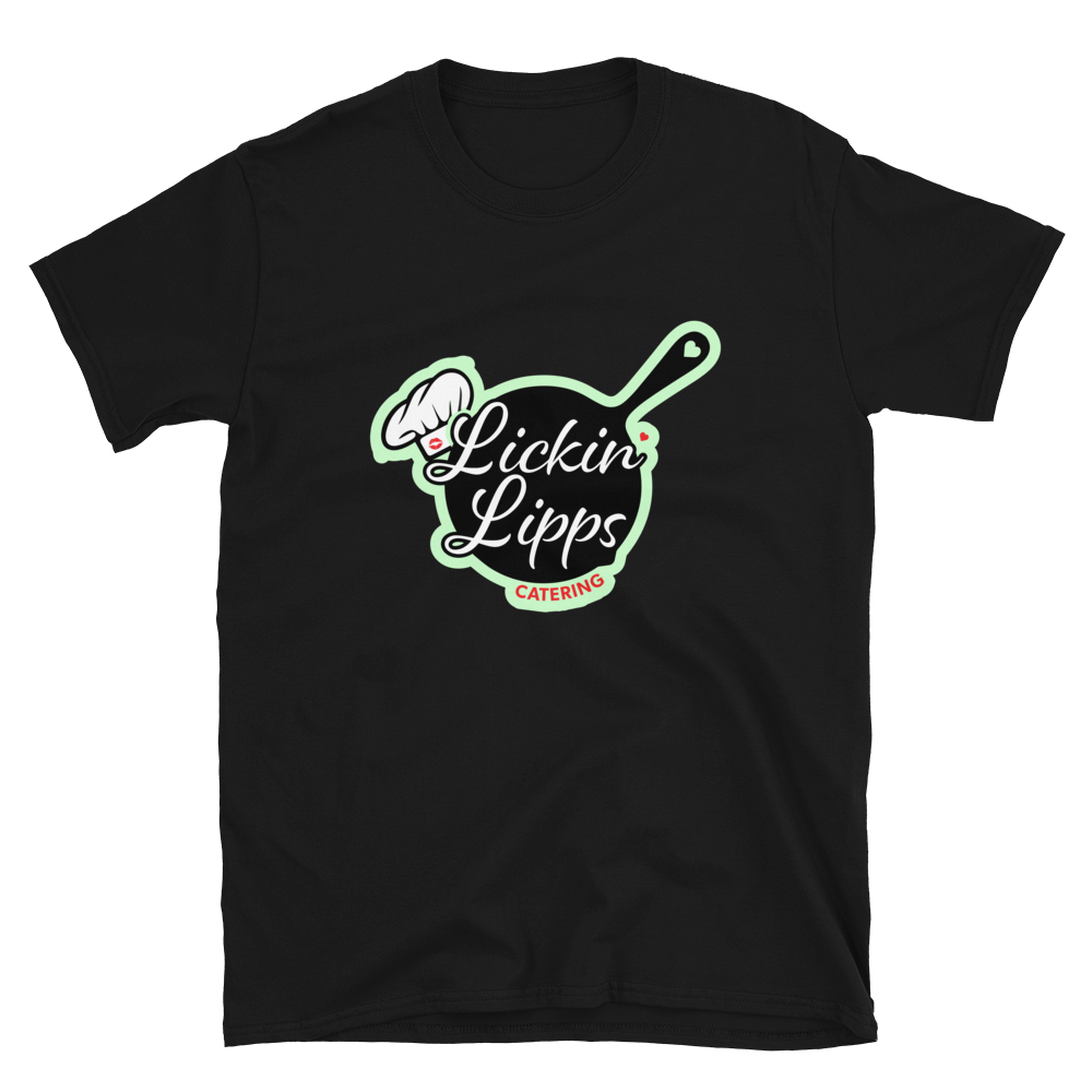 Lickin Lipps Front Graphic - Gildan Softstyle T-Shirt, Color: Black, Size: S