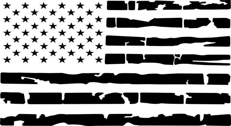Tattered American Flag Wall Art