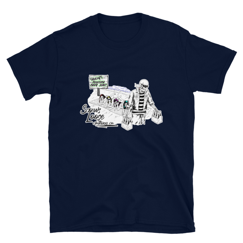 Skully's Poolside Beer Joint - Screws Loose Clothing Co. T-Shirt