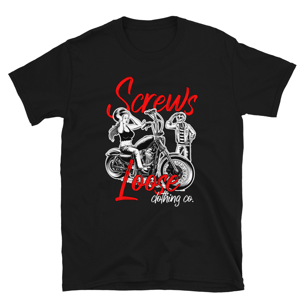 Skully Got a Girl - Screws Loose Clothing Co. T-Shirt, Color: Black, Size: S