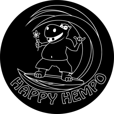 Happy Hempo Vinyl Decal Negative