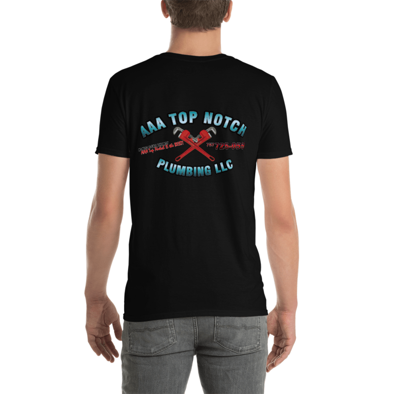 AAA Top Notch Plumbing Back Logo - Gildan Softstyle T-Shirt