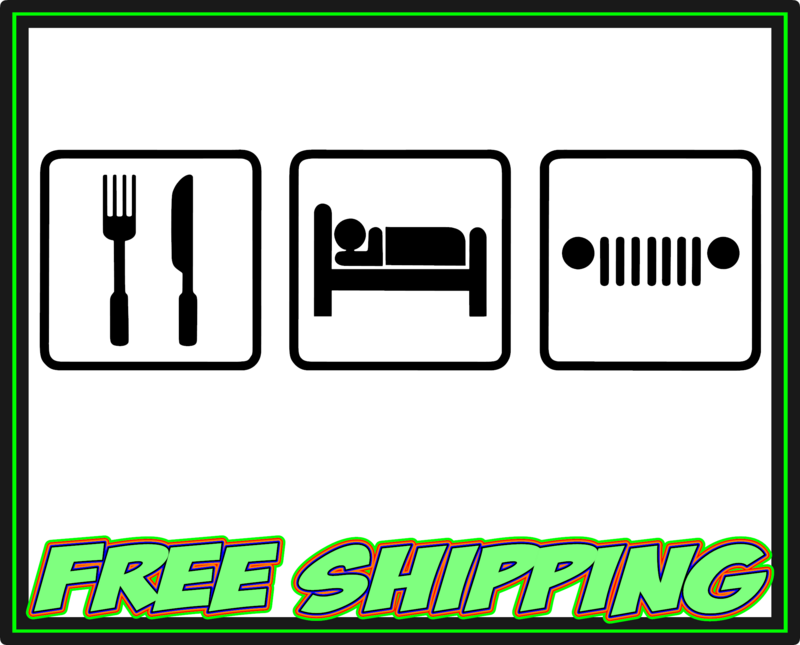 Eat Sleep Jeep Premium Vinyl Decal