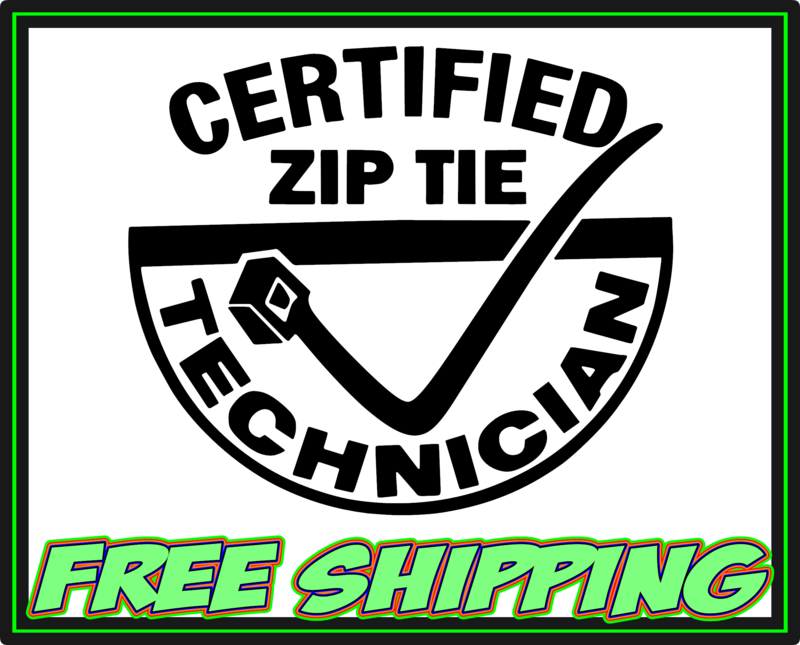 Certified Zip Tie Technician Vinyl Decal Sticker