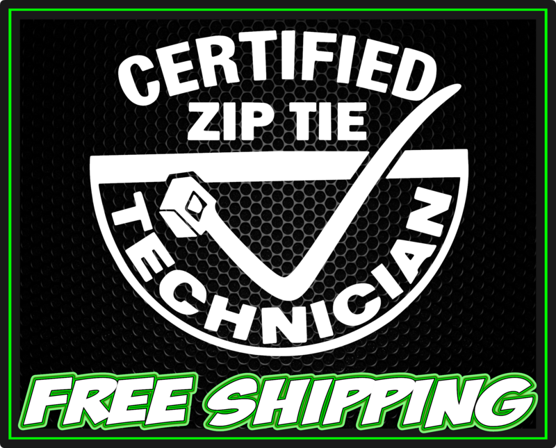 Certified Zip Tie Technician Vinyl Decal Sticker