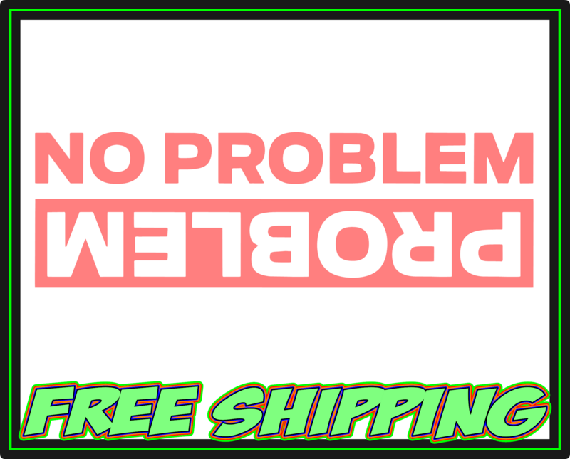 No Problem/Problem Upside Down Vinyl Decal Sticker