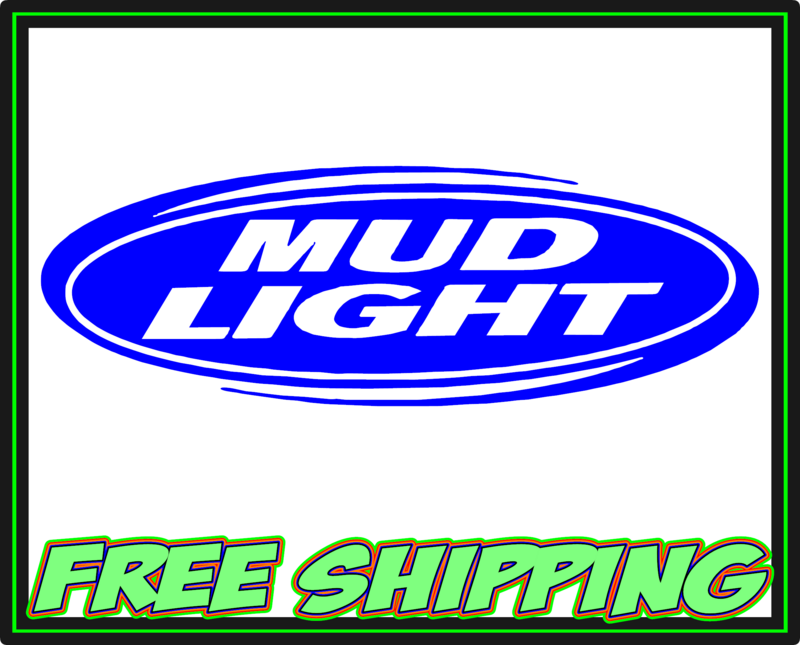 Mud Light Vinyl Decal Sticker