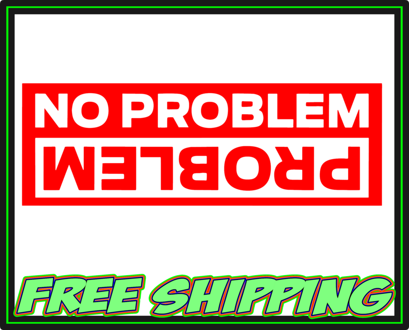 No Problem/Problem Outline Vinyl Decal Sticker