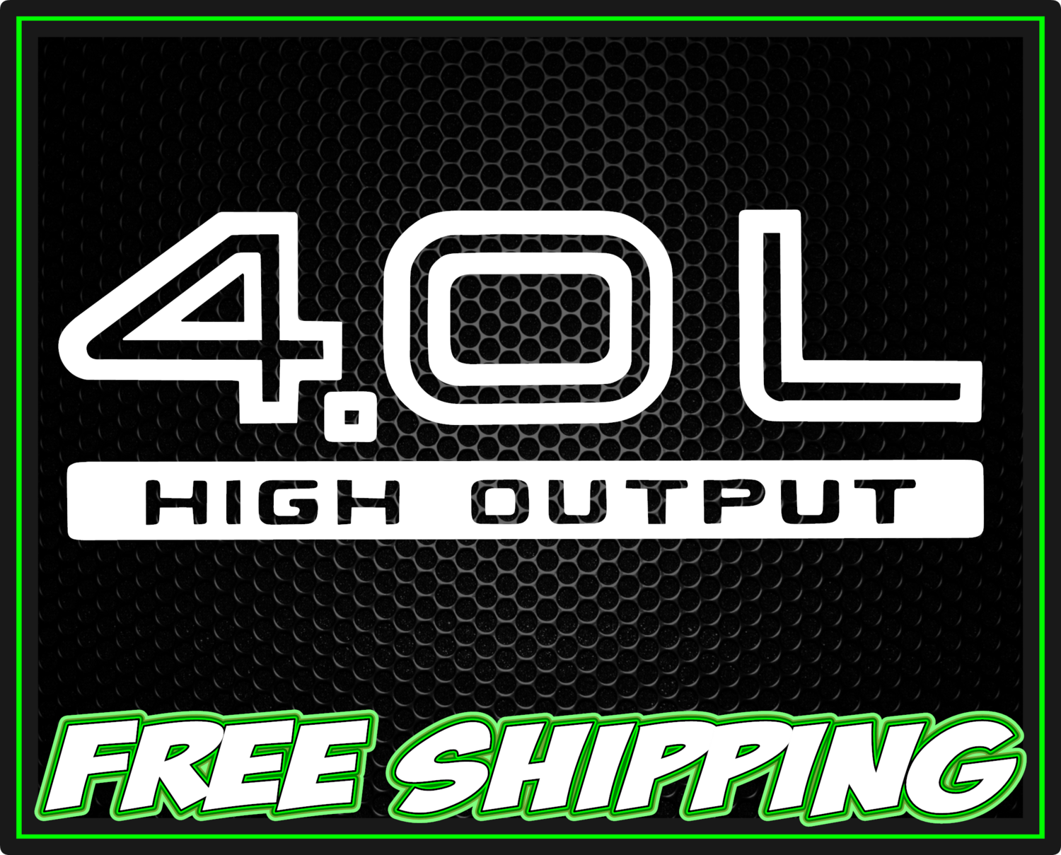 Jeep 4.0L High Output Vinyl Decal Sticker