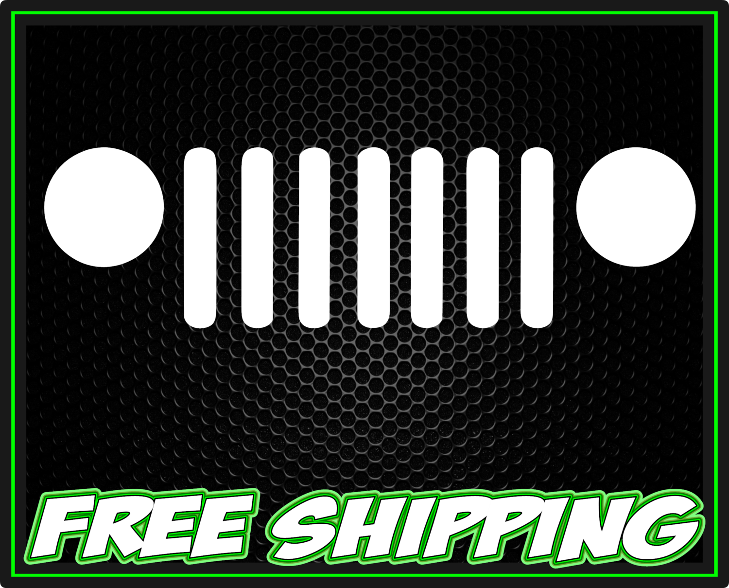 Jeep Grill Vinyl Decal Sticker