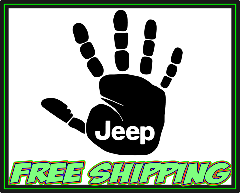 Jeep Wave Mirror Hand Jeep Premium Vinyl Decal