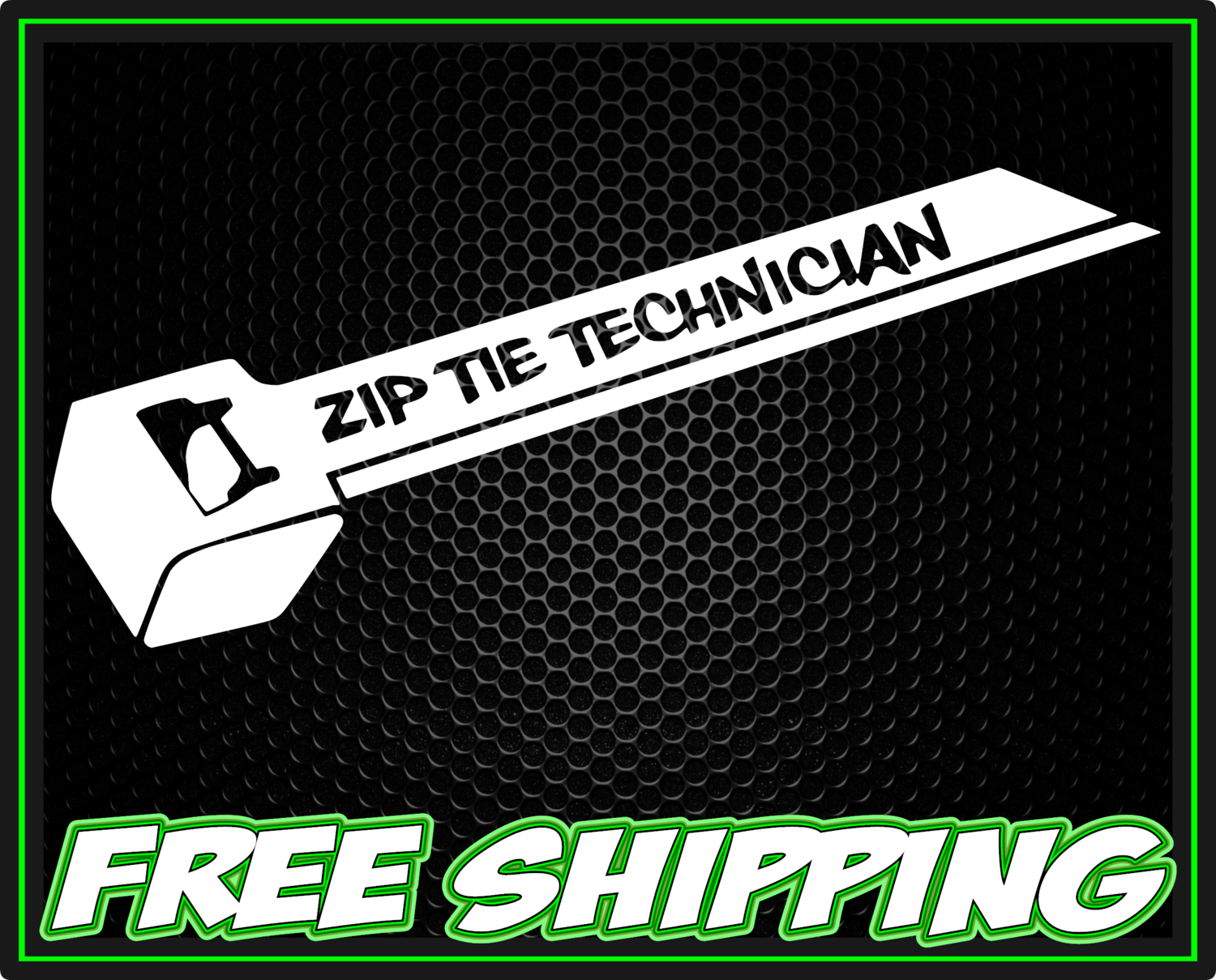 Zip Tie Technician Vinyl Decal Sticker