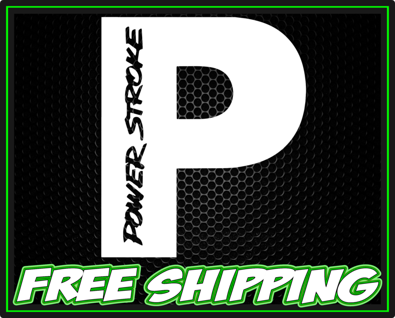 Power Stroke P Logo Vinyl Decal Sticker