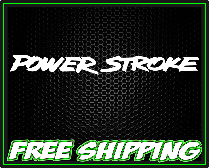 Power Stroke Text Logo Vinyl Decal Sticker