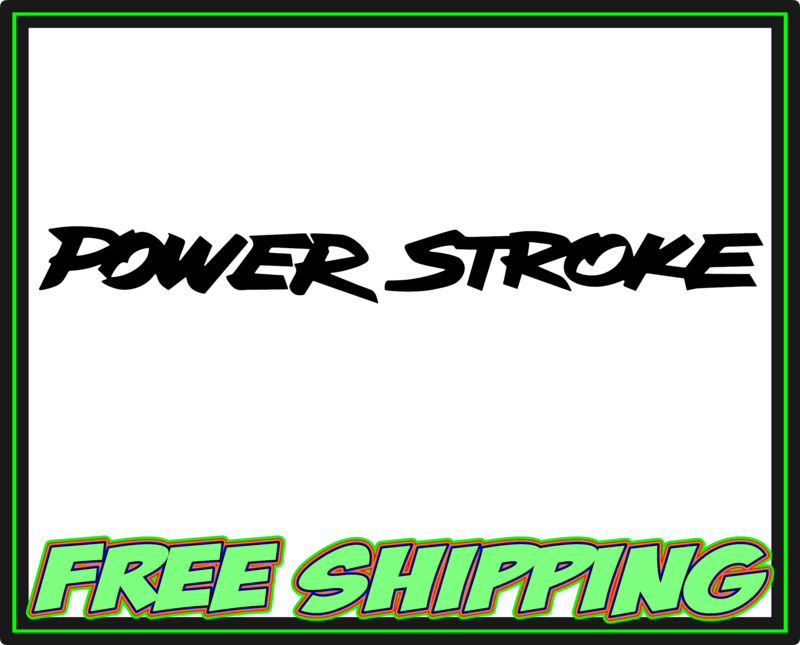 Power Stroke Text Logo Vinyl Decal Sticker