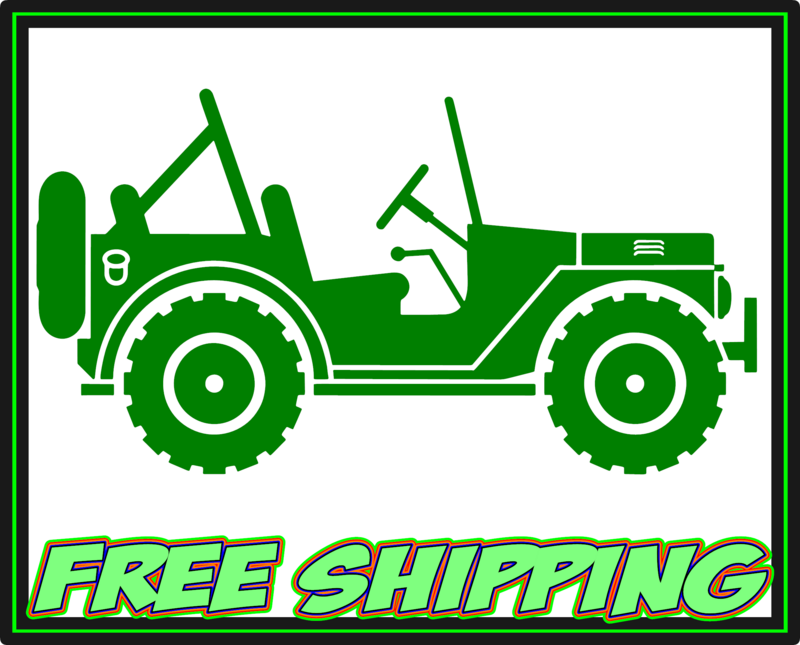 Willys Jeep Silhouette Jeep Premium Vinyl Decal