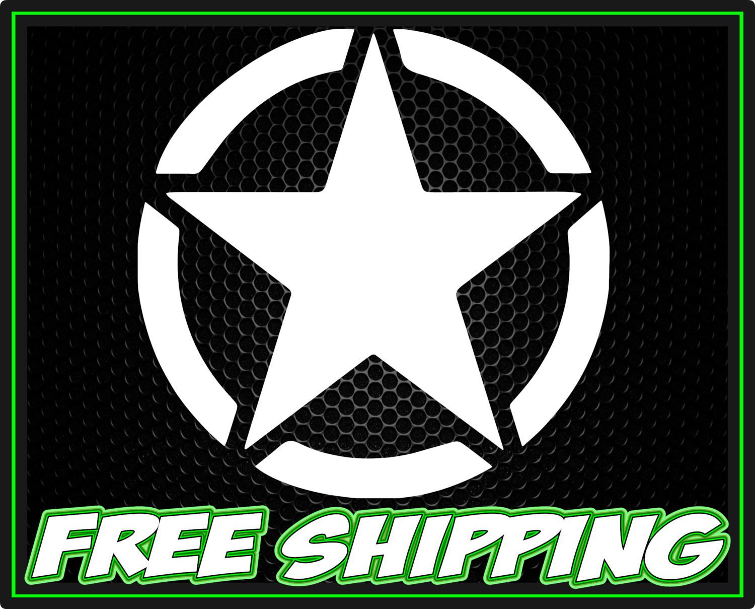 Willy&#39;s Jeep Star Vinyl Decal Sticker