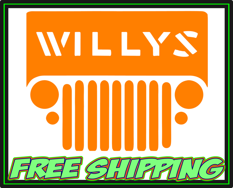 Willy's Jeep Grill Logo Jeep Premium Vinyl Decal