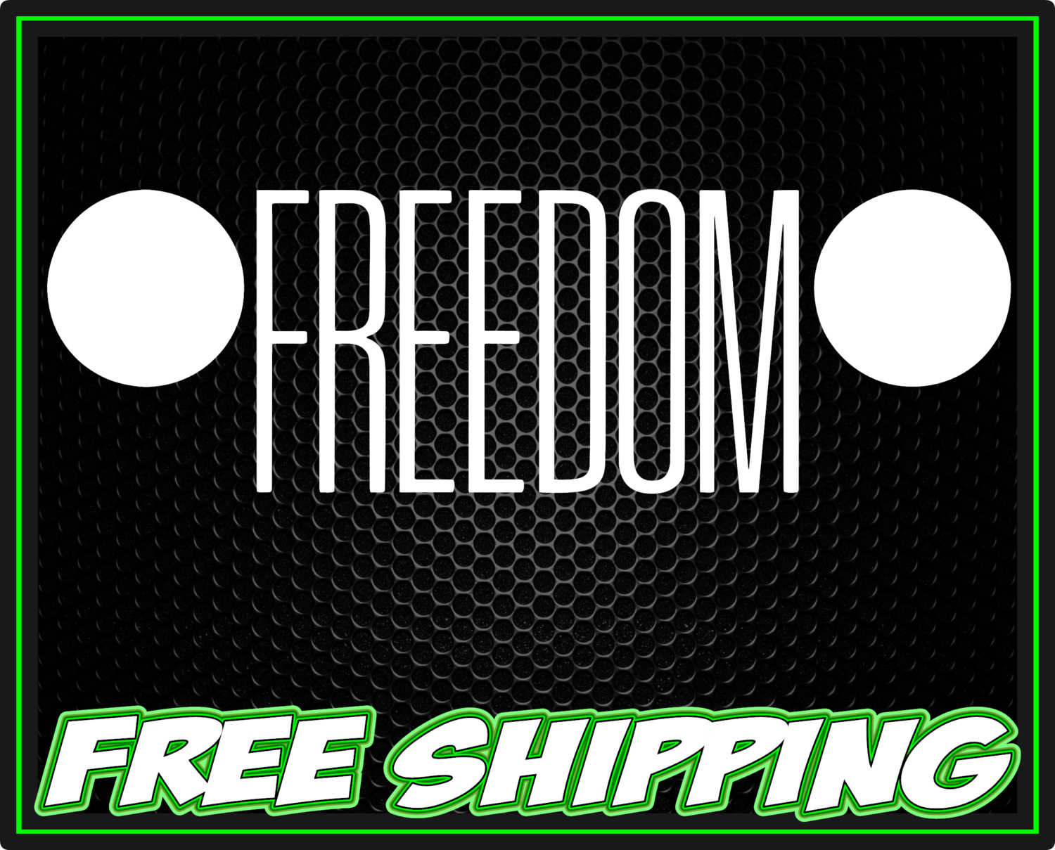Freedom Jeep Grill Vinyl Decal Sticker