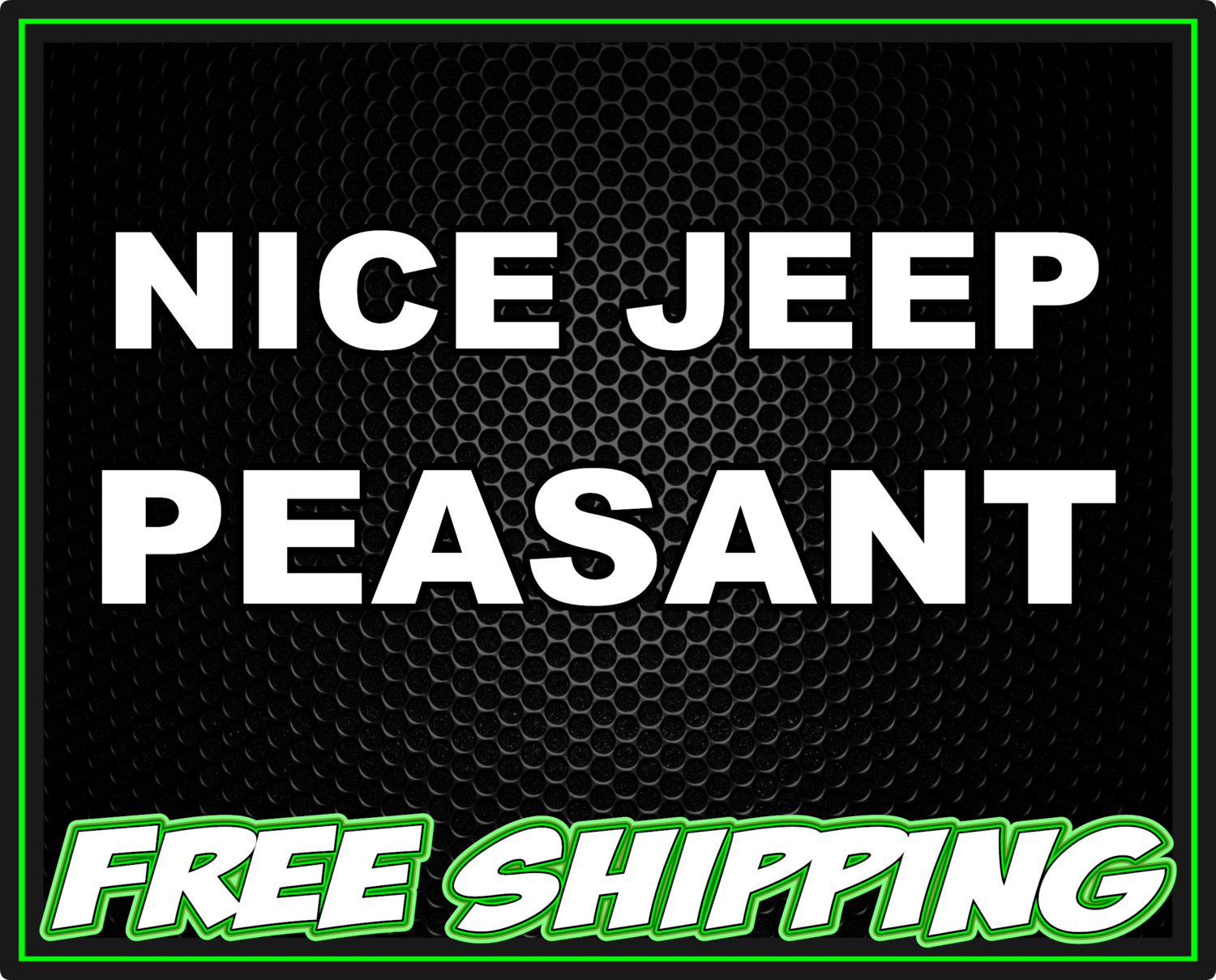 Nice Jeep Peasant Vinyl Decal