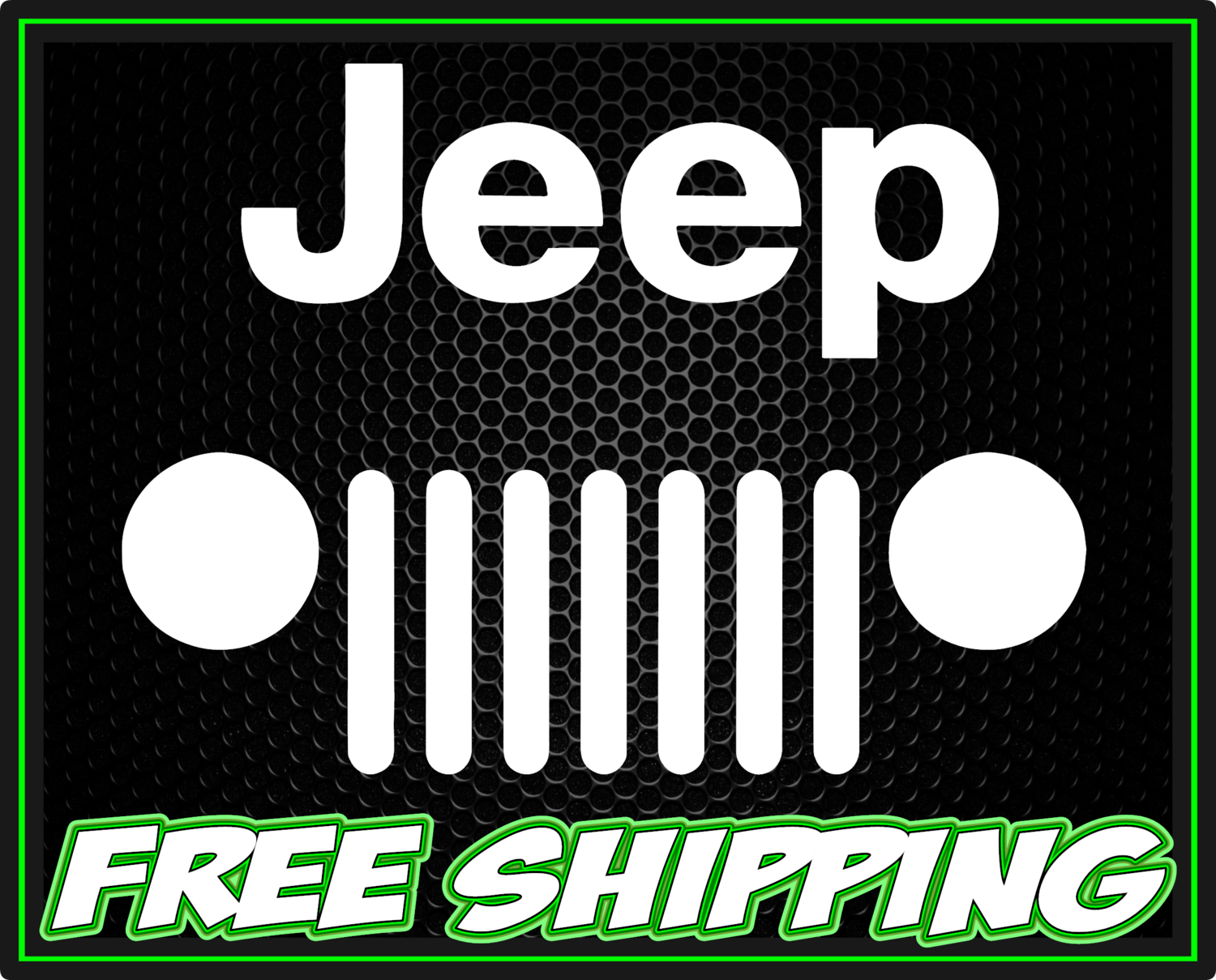 Jeep Grill Logo Vinyl Decal Sticker