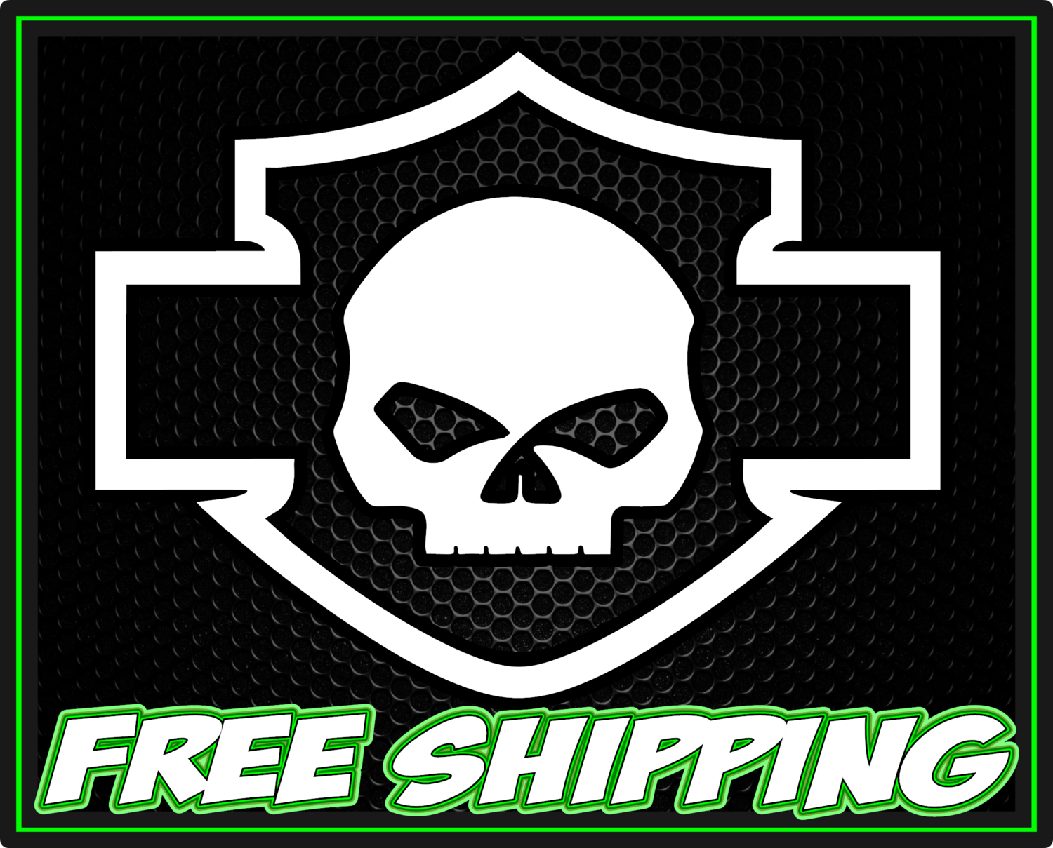 Harley Davidson Logo Bar &amp; Shield Skull Willy G Vinyl Decal Sticker