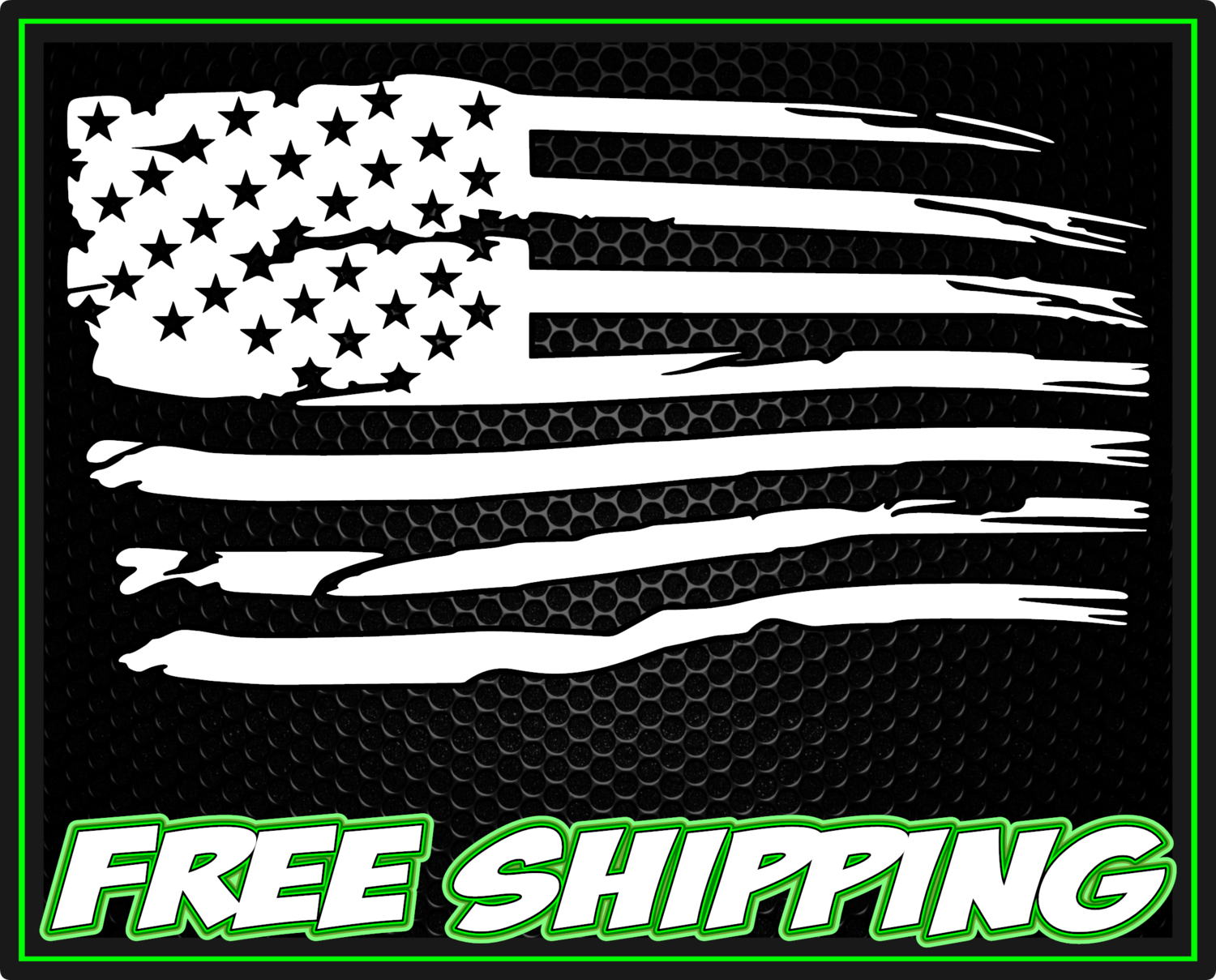 American Flag United States America Patriotic Vinyl Window Decal Sticker