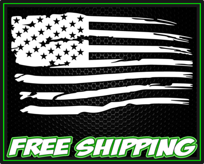 American Flag United States America Patriotic Vinyl Window Decal Sticker