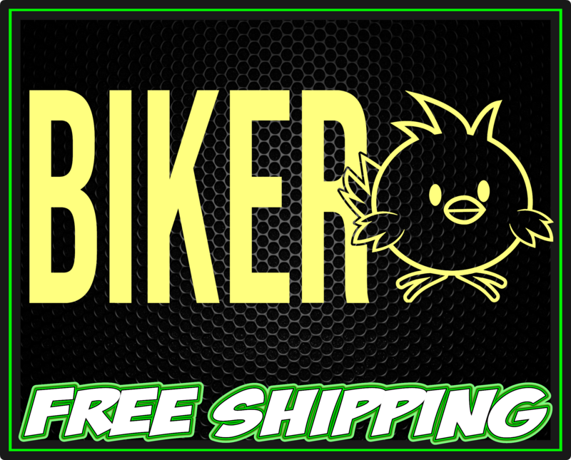 Biker Chick Premium Vinyl Decal Sticker