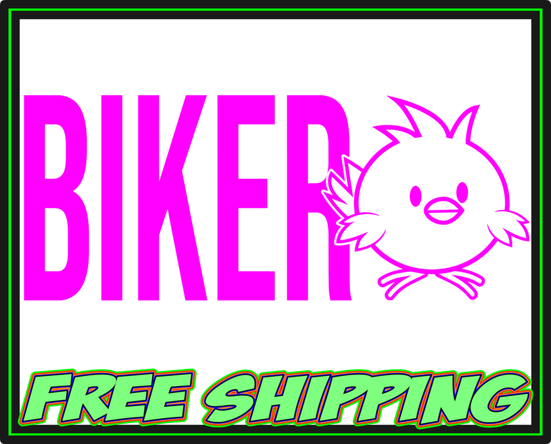 Biker Chick Premium Vinyl Decal Sticker