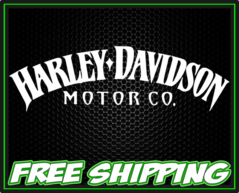Harley Motor Co Arched Logo Premium Vinyl Decal Sticker